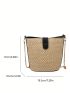 Two Tone Straw Bag Mini Vacation