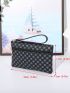 Geometric Pattern Long Wallet Zipper