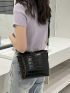 Mini Bucket Bag Crocodile Embossed