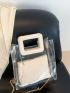 Medium Square Bag Clear Design Chain Strap With Inner Pouch