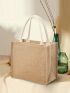 Medium Shopper Bag Double Handle Linen