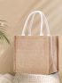 Medium Shopper Bag Double Handle Linen