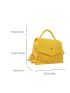 Small Square Bag Crocodile Embossed Chain Decor Top Handle