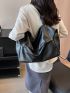 Solid Color Hobo Bag Flap