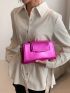 Minimalist Square Bag Chain Metallic Pink