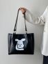 Cartoon Graphic Shoulder Tote Bag Double Handle