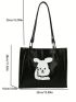 Cartoon Graphic Shoulder Tote Bag Double Handle