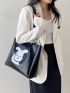 Cartoon Graphic Shoulder Tote Bag Double Handle