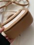 Mini Litchi Embossed Square Bag Flap Top Handle