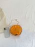 Mini Dome Bag Orange Chain Strap