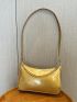 Small Hobo Bag Gold Chain Decor Top Handle