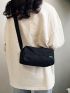 Medium Square Bag Black Minimalist For Daily