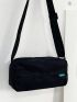 Medium Square Bag Black Minimalist For Daily