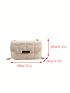 Medium Square Bag Beige Quilted Chain Strap Flap For Work