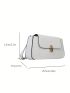 Turn Lock Square Bag Flap Adjustable-strap PU