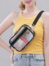 Clear Fanny Pack For Women Men, Stadium Approved Waist Pack With Adjustable Strap,Fashion Belt Bag For Festival, Games,Travel And Concerts