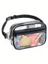 Clear Fanny Pack For Women Men, Stadium Approved Waist Pack With Adjustable Strap,Fashion Belt Bag For Festival, Games,Travel And Concerts