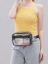 Clear Fanny Pack For Women Men, Stadium Approved Waist Pack With Adjustable Strap,Fashion Belt Bag For Festival, Games,Travel And Concerts