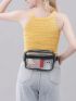 Clear Fanny Pack For Women Men, Stadium Approved Waist Pack With Adjustable Strap,Fashion Belt Bag For Festival, Games,Travel And Concerts