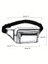 Small Clear Fanny Pack, Clear Bag With Adjustable Strap Stadium Approved, Waist Bag For Women Or Men, Fit For Events, Games And Concerts