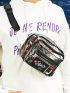 Small Clear Fanny Pack, Clear Bag With Adjustable Strap Stadium Approved, Waist Bag For Women Or Men, Fit For Events, Games And Concerts