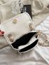 Mini Square Bag Ripped Flap Chain Fashionable