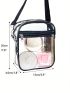 Clear Bag Stadium Approved For Work & Business Travel For Men & Women, Clear Crossbody Shoulder Bag