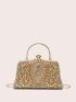 Small Box Bag Glamorous Rhinestone Decor For Party