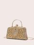 Small Box Bag Glamorous Rhinestone Decor For Party