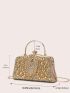 Small Box Bag Glamorous Rhinestone Decor For Party