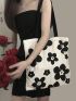 Polyester Shopper Bag  Floral Pattern