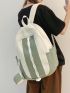 Polyester Classic Backpack With Coin Purse Two Tone