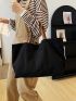 Polyester Shoulder Tote Bag Oversized