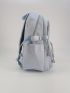 Letter Patch Detail Classic Backpack Preppy