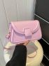 Small Crossbody Bag Solid Color Flap