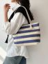 Two Tone Straw Bag Vacation