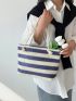 Two Tone Straw Bag Vacation