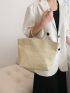 Medium Straw Bag Double Handle