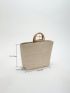 Large Straw Bag Double Handle