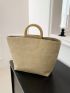 Large Straw Bag Double Handle