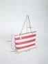 Two Tone Straw Bag Vacation