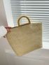 Large Straw Bag Double Handle