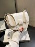 Mini Flap Saddle Bag Minimalist White