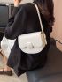 Mini Flap Saddle Bag Minimalist White