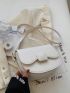 Mini Flap Saddle Bag Minimalist White