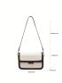 Mini Flap Square Bag Embossed Detail Two Tone