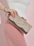 Flap Square Bag Rhinestone Decor Glamorous