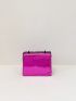 Mini Flap Square Bag Metallic Funky Turn Lock