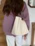 Two Tone Shoulder Tote Bag Double Handle