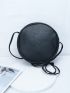 Casual Circular Crossbody Bag Sweet Tassel Women's Shoulder Bag PU Lady Handbag